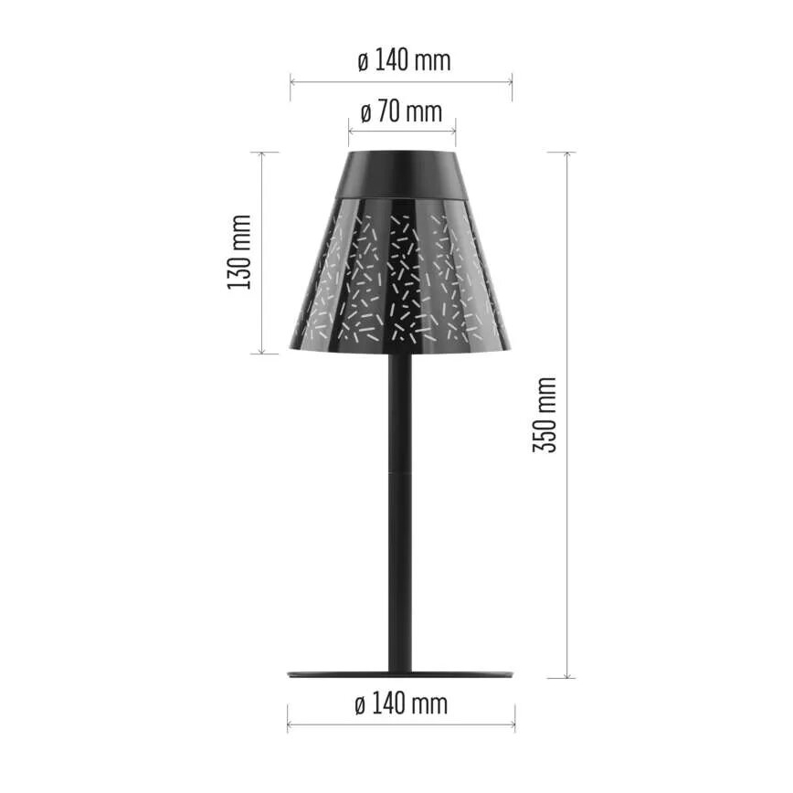 LED Prigušiva punjiva vanjska stolna lampa LED/4,2W/5V 2200mAh IP44