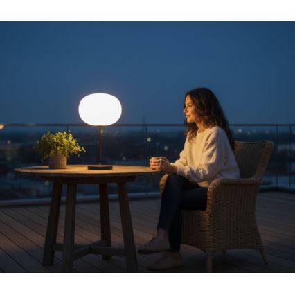 LED punjiva vanjska stolna lampa VENEZIA s prigušivanjem LED/2W/5V 2700K IP54 4000 mAh crna