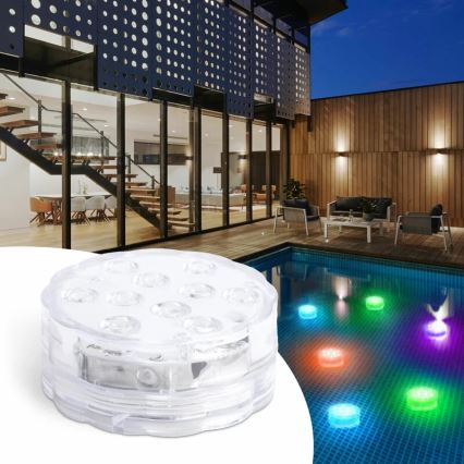 LED Prigušiva rasvjeta za bazen LED/3xAAA IP68 + daljinski upravljač