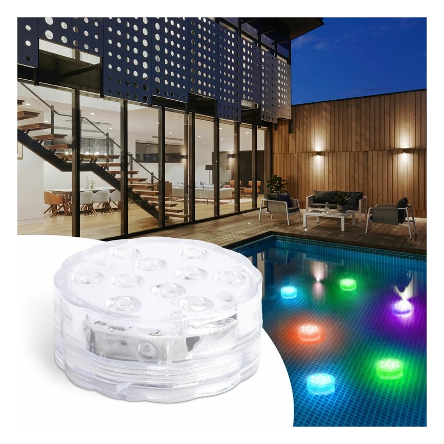 LED Prigušiva rasvjeta za bazen LED/3xAAA IP68 + daljinski upravljač