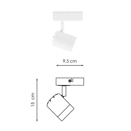 LED Prigušiva reflektorska svjetiljka MANU 1xGU10/5,8W/230V bijela