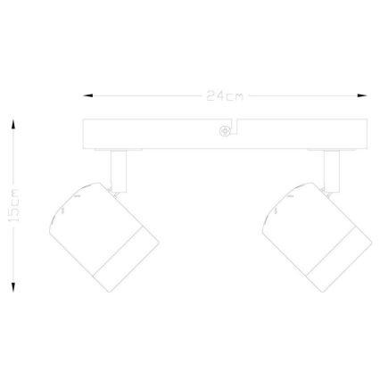 LED Prigušiva reflektorska svjetiljka MANU 2xGU10/5,8W/230V bijela