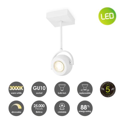 LED Prigušiva reflektorska svjetiljka NOP 1xGU10/5,8W/230V bijela