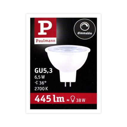 LED Prigušiva reflektorska žarulja GU5,3/6,5W/12V 2700K - Paulmann 28758