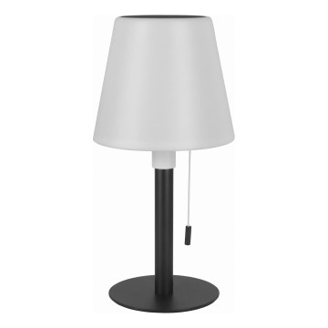 LED prigušiva solarna lampa LED/2W/5V USB 1200 mAh IP44 bijela/crna