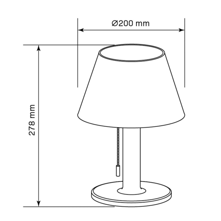 LED Prigušiva solarna lampa VIOLA LED/3,7V 1200 mAh IP44