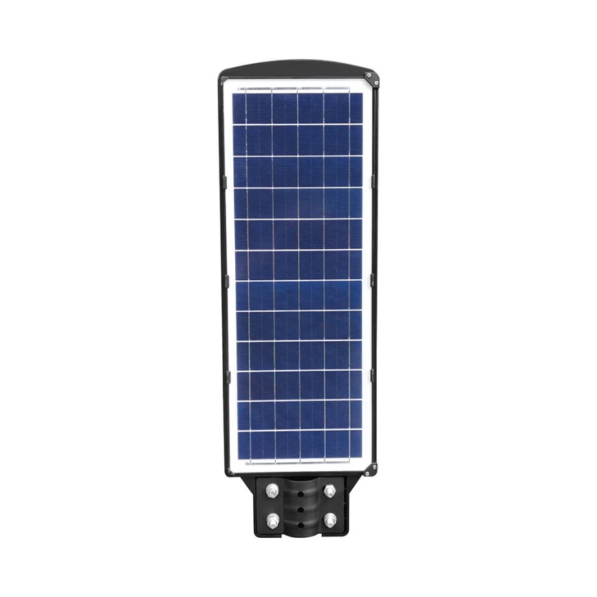 LED Prigušiva solarna ulična svjetiljka sa senzorom pokreta i dana/noći LED/12W/3,2V 6000K IP65 10000 mAh crna + daljinski upravljač