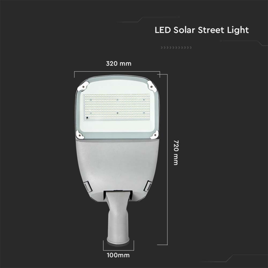 LED Prigušiva solarna ulična svjetiljka SAMSUNG CHIP LED/50W/6,4V 6000K IP65 30000 mAh + daljinski upravljač