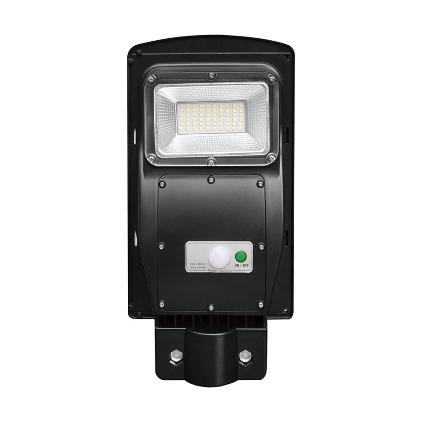 LED Prigušiva solarna ulična svjetiljka sa senzorom pokreta i dana/noći LED/6W/3,2V 6000K IP65 5000 mAh crna + daljinski upravljač