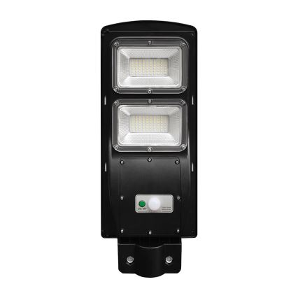 LED Prigušiva solarna ulična svjetiljka sa senzorom pokreta i dana/noći LED/8W/3,2V 6000K IP65 9000 mAh crna + daljinski upravljač