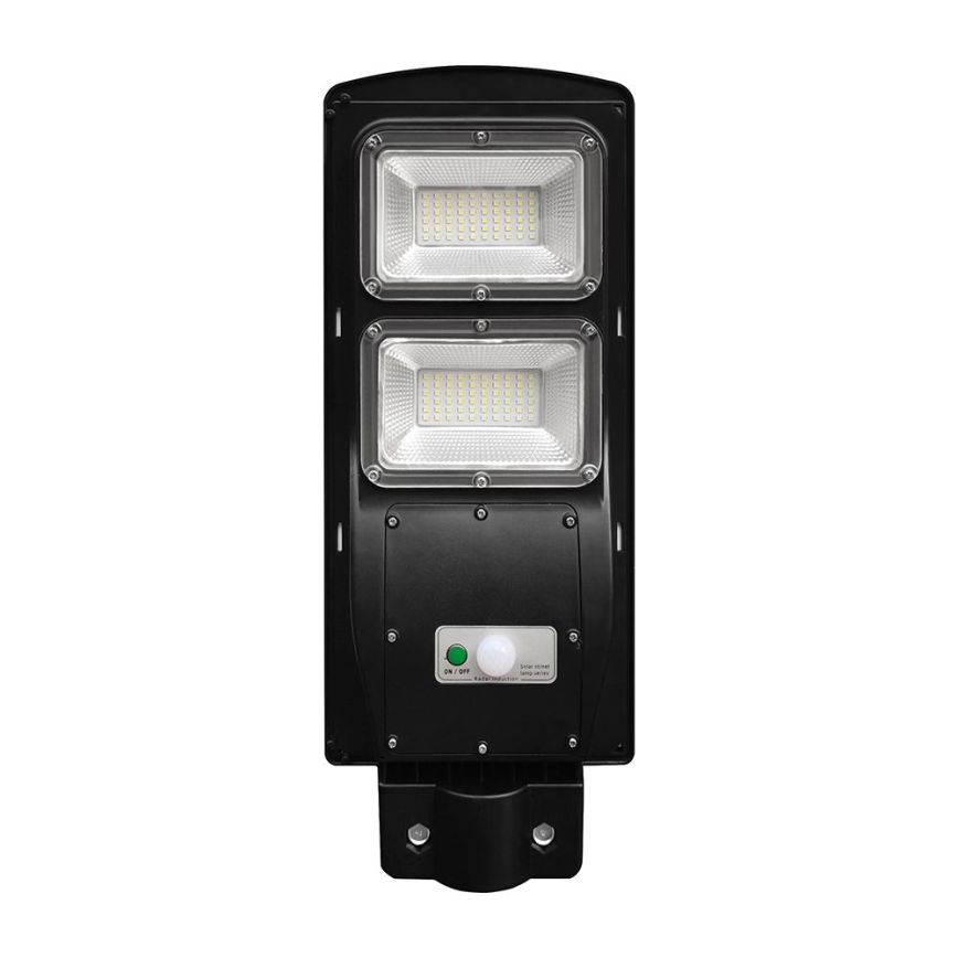 LED Prigušiva solarna ulična svjetiljka sa senzorom pokreta i dana/noći LED/8W/3,2V 6000K IP65 9000 mAh crna + daljinski upravljač
