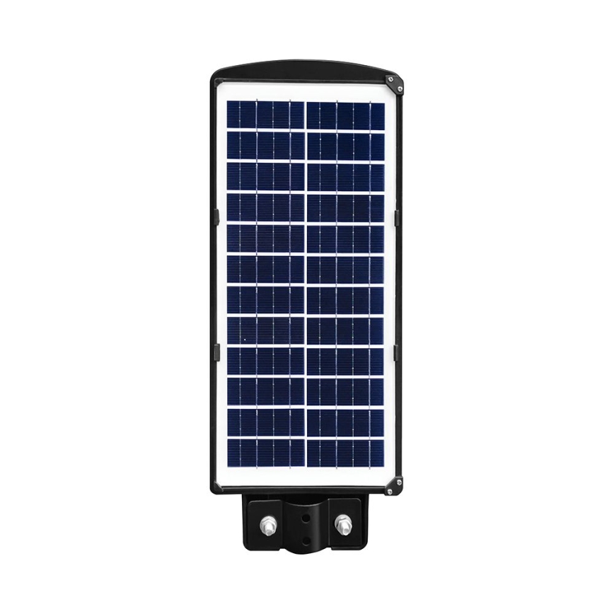 LED Prigušiva solarna ulična svjetiljka sa senzorom pokreta i dana/noći LED/8W/3,2V 6000K IP65 9000 mAh crna + daljinski upravljač