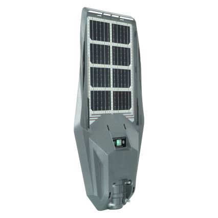 LED Prigušiva solarna ulična svjetiljka sa senzorom KERS LED/300W/3,2V 6500K 8000 mAh IP65 siva + daljinski upravljač