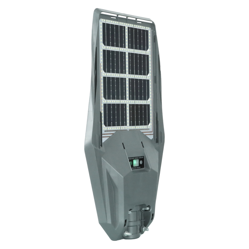 LED Prigušiva solarna ulična svjetiljka sa senzorom KERS LED/300W/3,2V 6500K 8000 mAh IP65 siva + daljinski upravljač