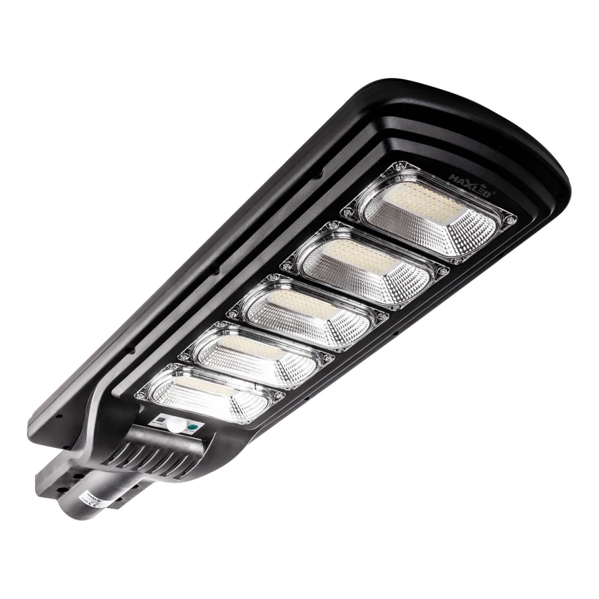 LED Prigušiva solarna ulična svjetiljka sa senzorom LED/300W/6V 6500K IP65 crna + daljinski upravljač