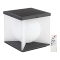 LED Prigušiva solarna zidna svjetiljka LED/3W/3,7V IP65 3000K 2600 mAh + daljinski upravljač