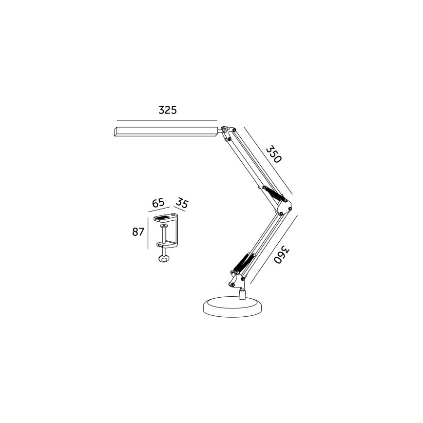 LED Prigušiva stolna lampa 2u1 USB TENUIX LED/14W/5V 3000-6000K bijela