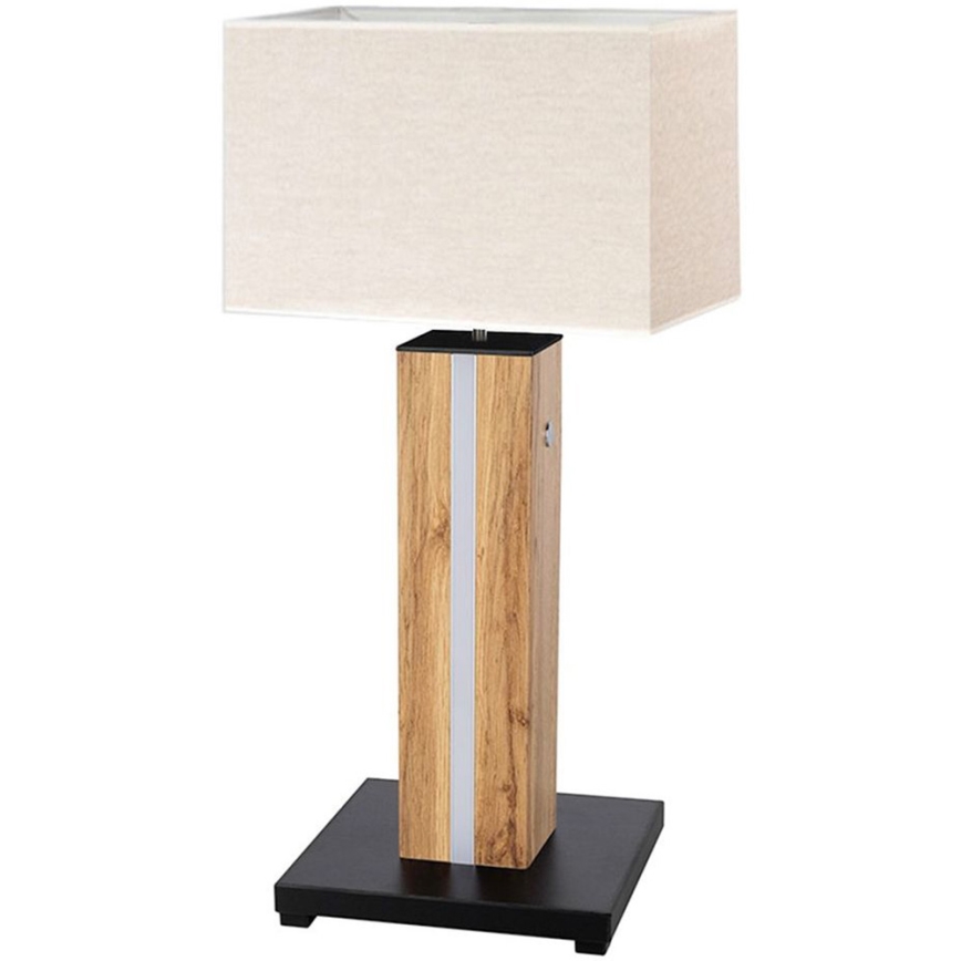 LED Prigušiva stolna lampa FLAME 1xE27/40W+ LED/4,6W/230V 56,5 cm hrast