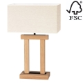 LED Prigušiva stolna lampa HAKON 1xE27/40W+ 2xLED/7,5W/230V 55 cm hrast – FSC certificirano