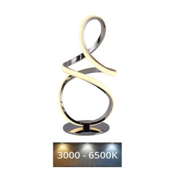 LED Prigušiva stolna lampa LED/28W/230V 3000/4000/6500K sjajni krom