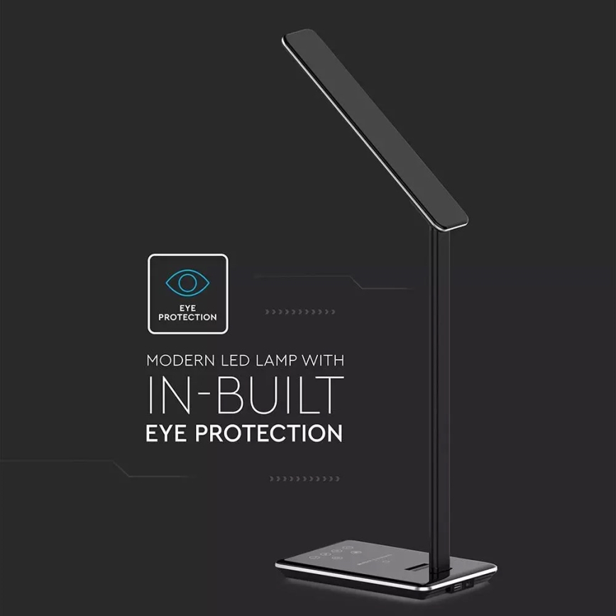 LED Prigušiva stolna lampa LED/5W/230V s bežičnim punjenjem