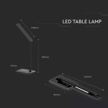 LED Prigušiva stolna lampa LED/5W/230V s bežičnim punjenjem