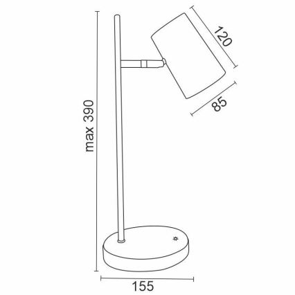 LED Prigušiva stolna lampa na dodir ALICE LED/5W/230V bijela