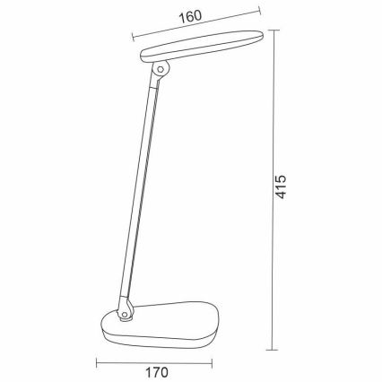LED Prigušiva stolna lampa na dodir AMY LED/5W/230V