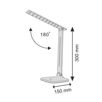 LED Prigušiva stolna lampa na dodir JOWI LED/8W/230V crna