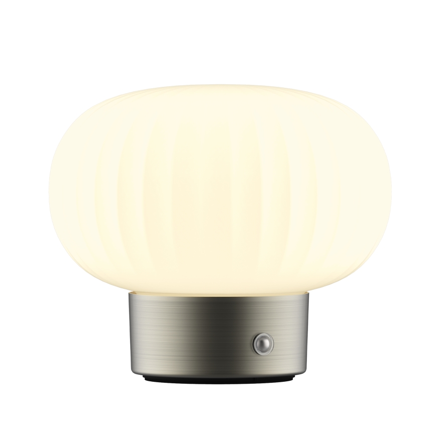 LED Prigušiva stolna lampa na dodir LATTE LED/1,8W/5V USB 2000 mAh mat krom/bijela