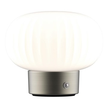 LED Prigušiva stolna lampa na dodir LATTE LED/1,8W/5V USB 2000 mAh mat krom/bijela
