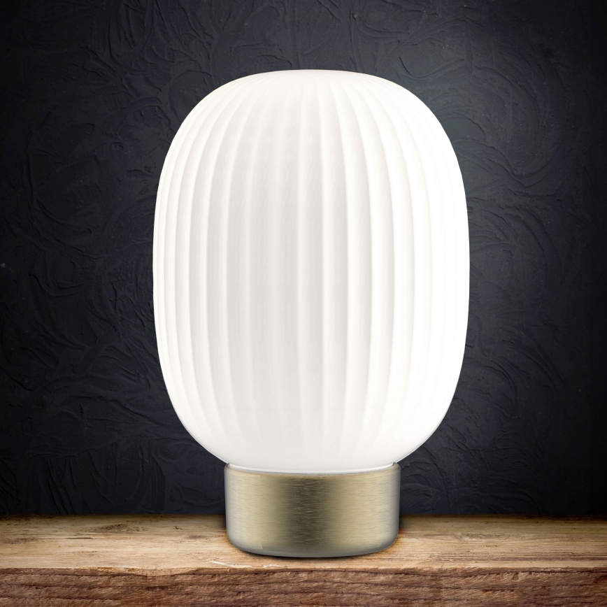 LED Prigušiva stolna lampa na dodir LATTE LED/1,8W/5V USB 2000 mAh zlatna/bijela