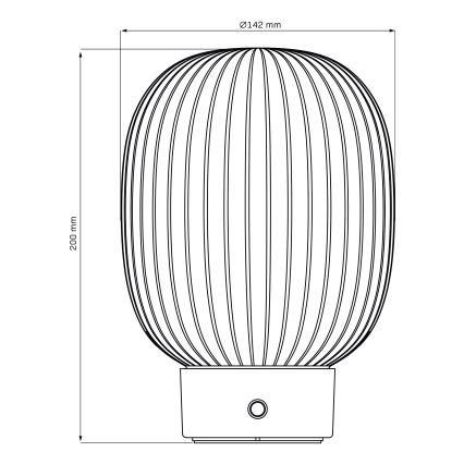 LED Prigušiva stolna lampa na dodir LATTE LED/1,8W/5V USB 2000 mAh zlatna/bijela
