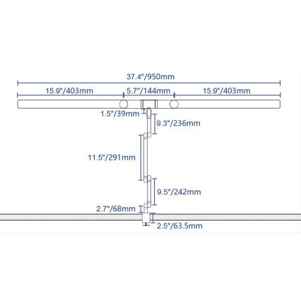 LED Prigušiva dodirna fleksibilna stolna lampa LED/24W/230V 3000-6500K CRI 92 crna