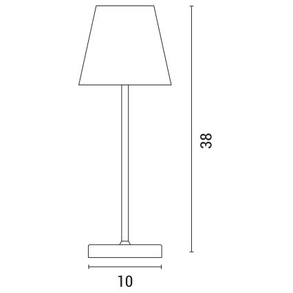 LED Prigušiva stolna lampa na dodir LED/3,5W/5V 5200 mAh IP54 bijela