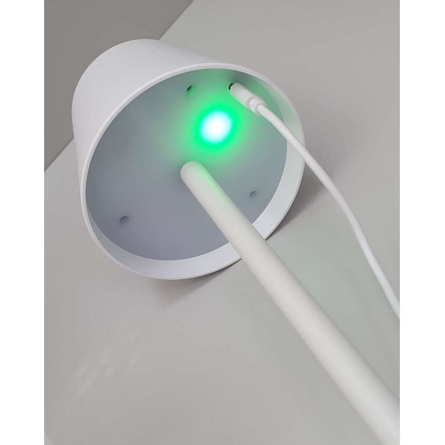 LED Prigušiva stolna lampa na dodir LED/5W/5V USB 1200 mAh bijela