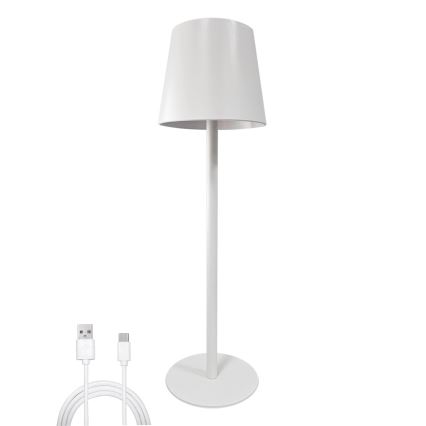 LED Prigušiva stolna lampa na dodir LED/5W/5V USB 1200 mAh bijela