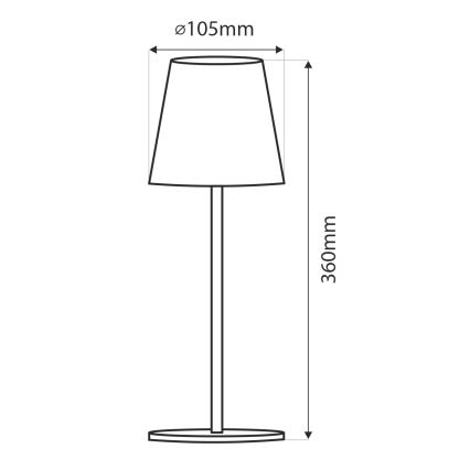 LED Prigušiva stolna lampa na dodir LED/5W/5V USB 1200 mAh bijela