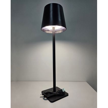 LED Prigušiva stolna lampa na dodir LED/5W/5V USB 1200 mAh crna