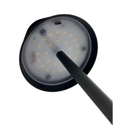 LED Prigušiva stolna lampa na dodir LED/5W/5V USB 1200 mAh crna