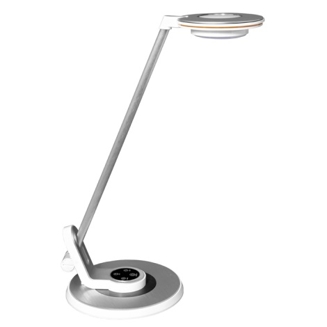 LED Prigušiva stolna lampa na dodir LIMA LED/8W/230V USB srebrna