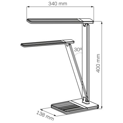 LED Prigušiva stolna lampa na dodir PRESTIGE LED/12W/230V 2700/4000K/6500K crna