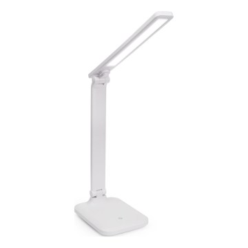 LED Prigušiva stolna lampa na dodir s bežičnim punjenjem i USB portom REMUS LED/5W/230V bijela