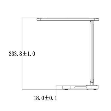 LED Prigušiva stolna lampa na dodir s USB konektorom KIARA LED/7W/230V bijela