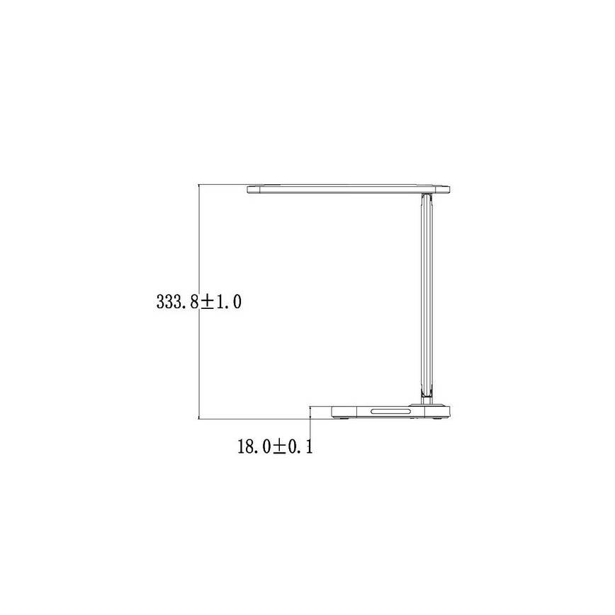 LED Prigušiva stolna lampa na dodir s USB konektorom KIARA LED/7W/230V bijela