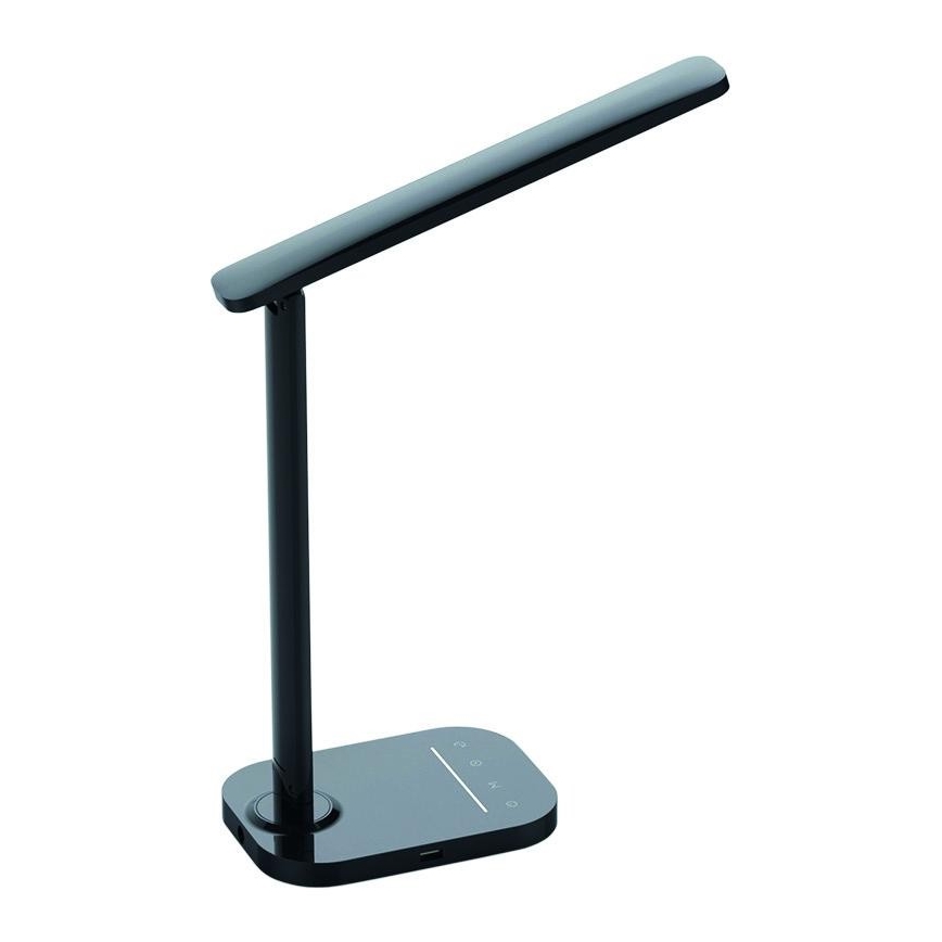 LED Prigušiva stolna lampa na dodir s USB konektorom KIARA LED/7W/230V crna