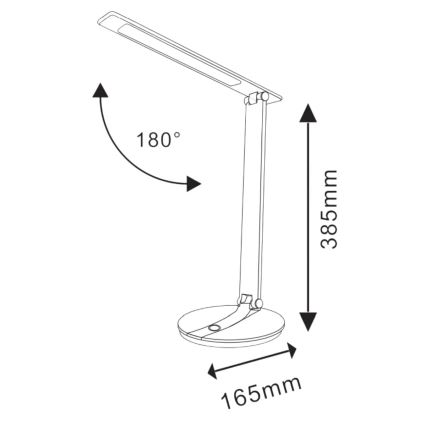 LED Prigušiva stolna lampa na dodir SERRA LED/8W/230V crna