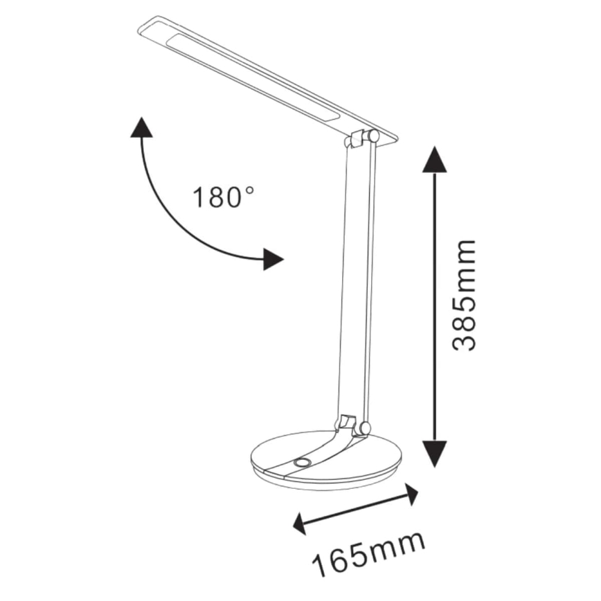 LED Prigušiva stolna lampa na dodir SERRA LED/8W/230V crna