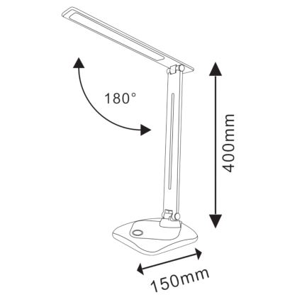 LED Prigušiva stolna lampa na dodir TOLEDO LED/8W/230V 3000-6500K