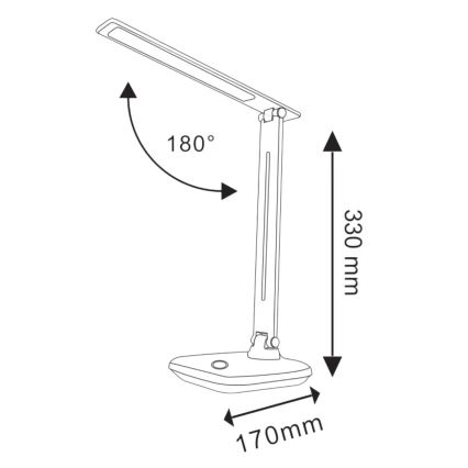 LED Prigušiva stolna lampa na dodir VINTO LED/8W/230V crna